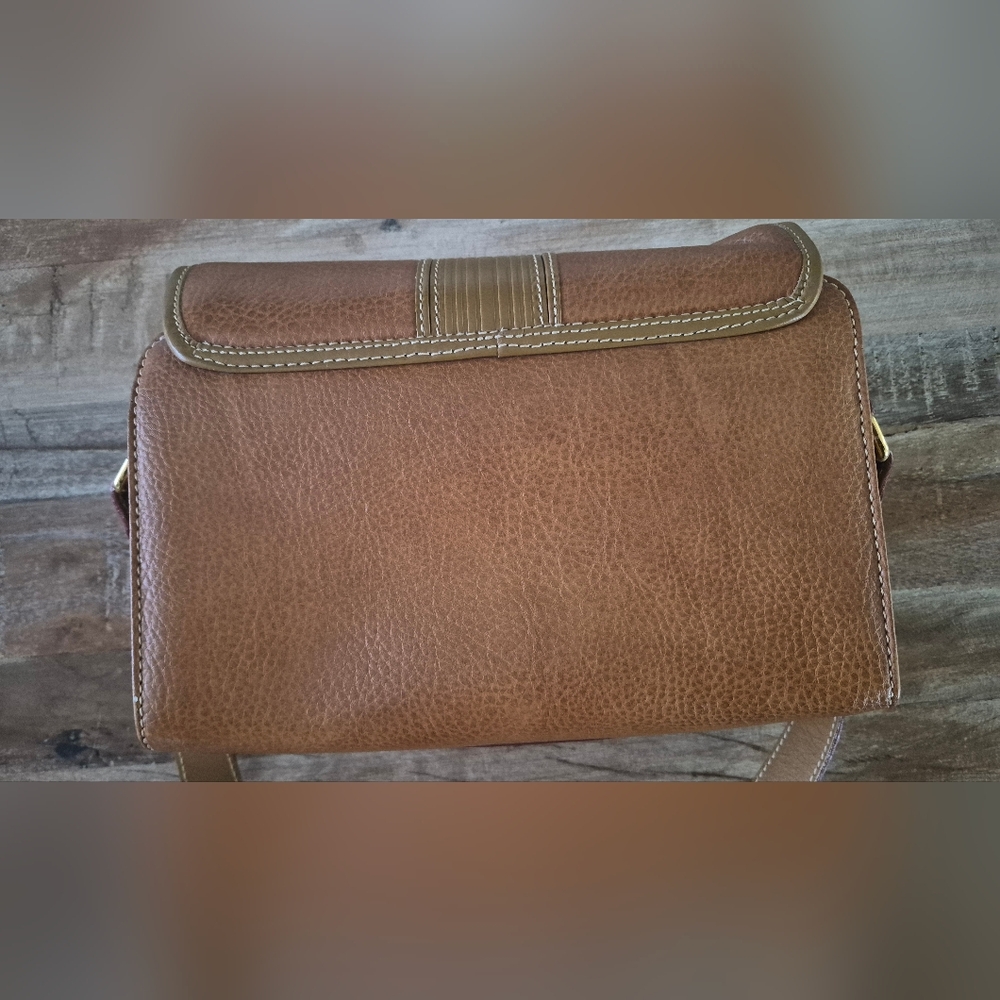 Vintage Courser Original Brown Leather Crossbody Bag Saddle Bag Equestrian Horse - Picture 6 of 16